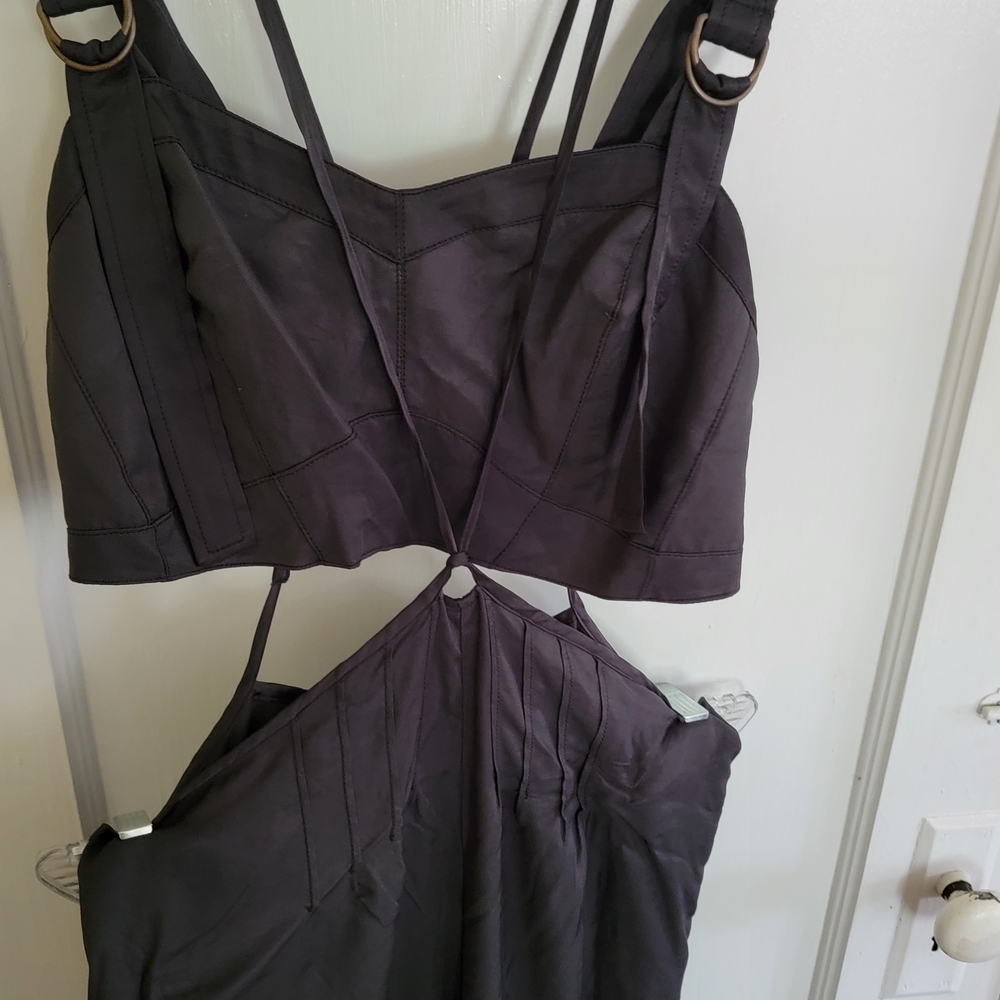 Anthropologie Charcoal Strappy 2 Piece Jumpsuit